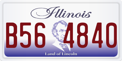 IL license plate B564840