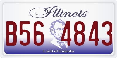 IL license plate B564843