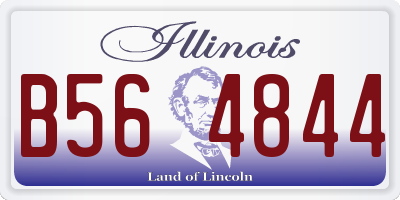 IL license plate B564844