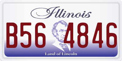 IL license plate B564846