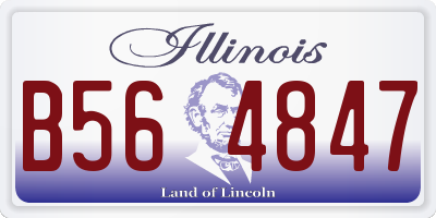 IL license plate B564847