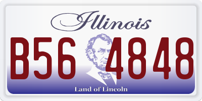 IL license plate B564848