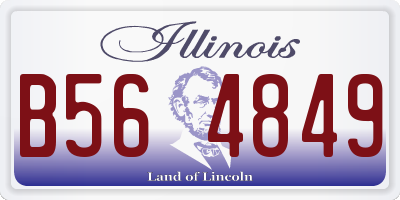 IL license plate B564849