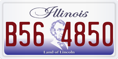 IL license plate B564850