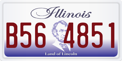 IL license plate B564851