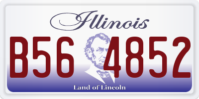 IL license plate B564852