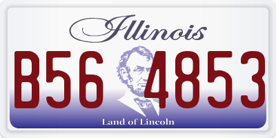 IL license plate B564853