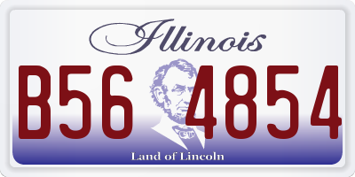 IL license plate B564854