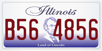 IL license plate B564856