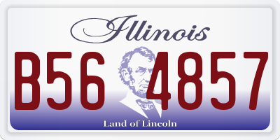 IL license plate B564857