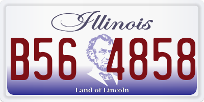 IL license plate B564858