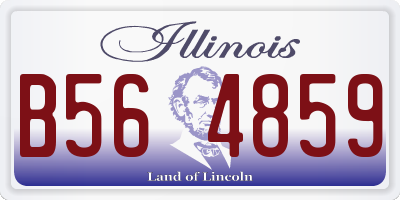 IL license plate B564859