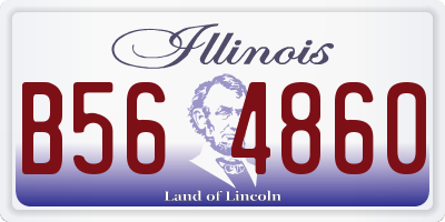 IL license plate B564860
