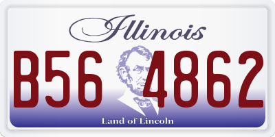 IL license plate B564862