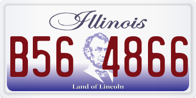 IL license plate B564866