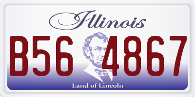 IL license plate B564867