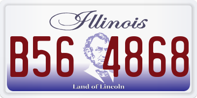 IL license plate B564868