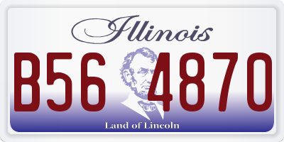 IL license plate B564870