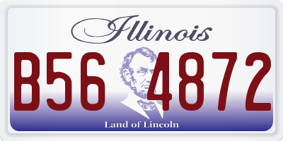 IL license plate B564872