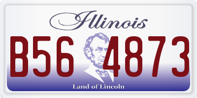 IL license plate B564873