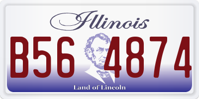 IL license plate B564874
