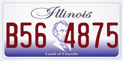 IL license plate B564875