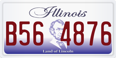 IL license plate B564876