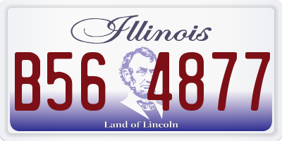 IL license plate B564877