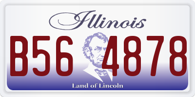 IL license plate B564878