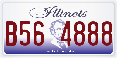 IL license plate B564888