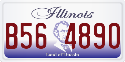 IL license plate B564890