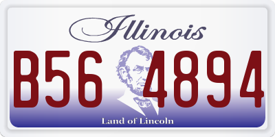 IL license plate B564894