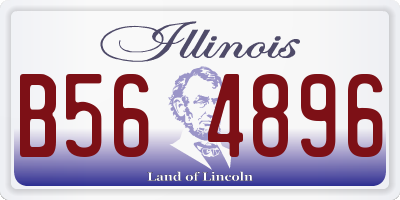 IL license plate B564896