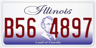 IL license plate B564897
