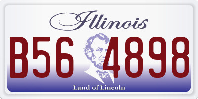 IL license plate B564898