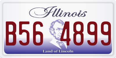 IL license plate B564899