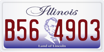IL license plate B564903