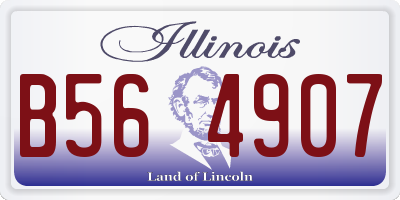 IL license plate B564907