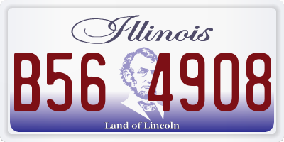 IL license plate B564908