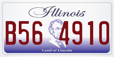 IL license plate B564910