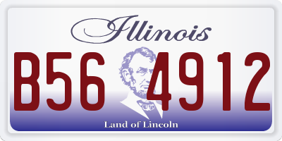 IL license plate B564912