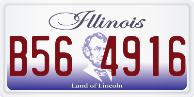 IL license plate B564916