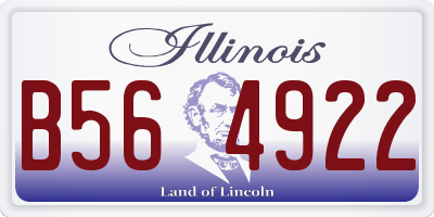 IL license plate B564922