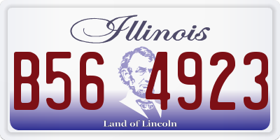 IL license plate B564923