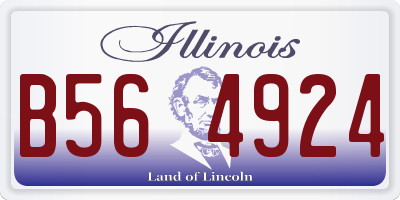 IL license plate B564924
