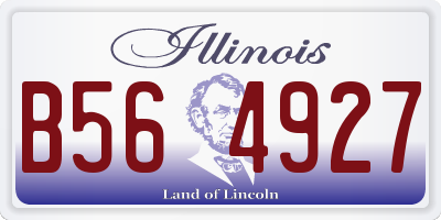 IL license plate B564927