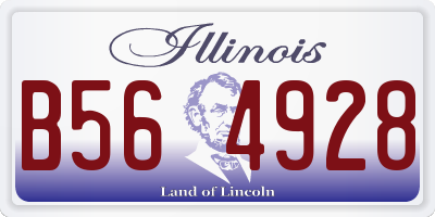 IL license plate B564928