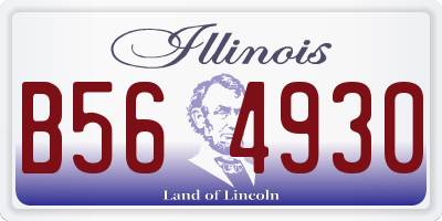 IL license plate B564930