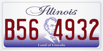 IL license plate B564932