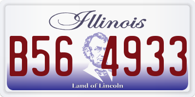 IL license plate B564933